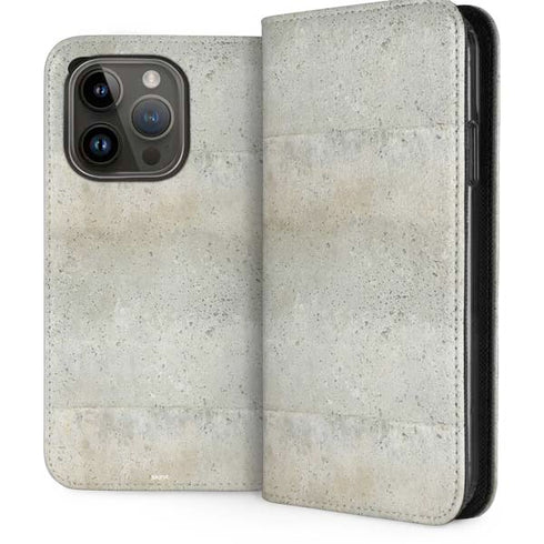 Natural White Concrete iPhone 15 Pro Folio Case