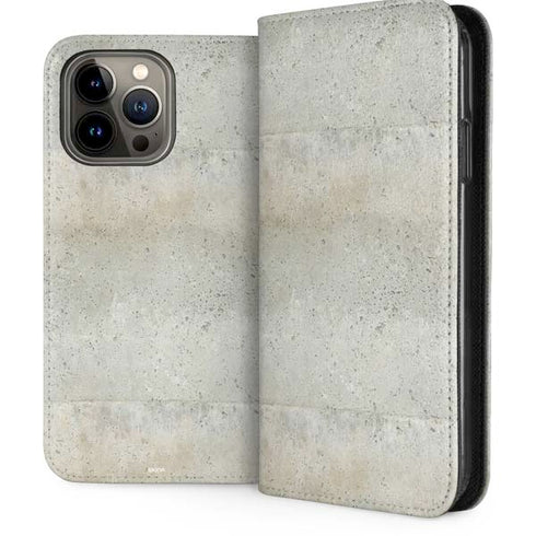 Natural White Concrete iPhone 15 Pro Max Folio Case