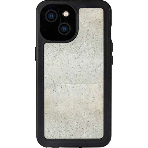 Natural White Concrete iPhone 15 Waterproof Case