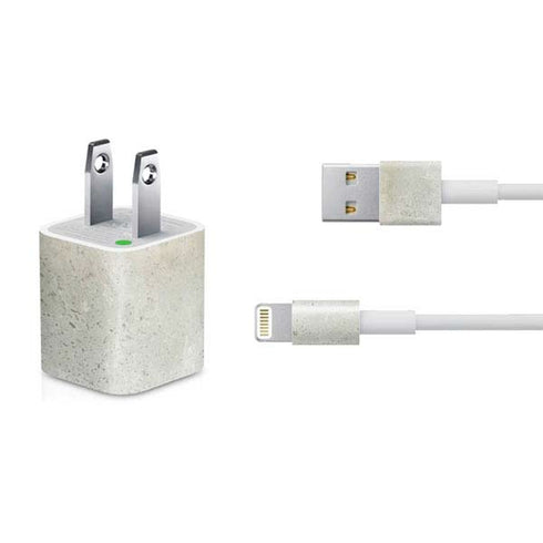 Natural White Concrete iPhone Charger (5W USB) Skin