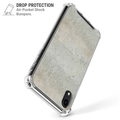 Natural White Concrete iPhone XR Clear Case