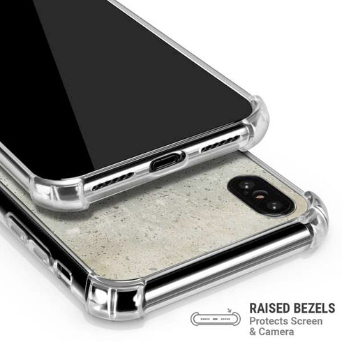 Natural White Concrete iPhone XS Max Clear Case