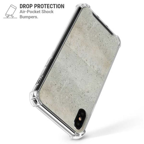 Natural White Concrete iPhone XS Max Clear Case