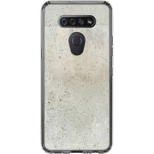 Natural White Concrete LG K51/Q51 Clear Case