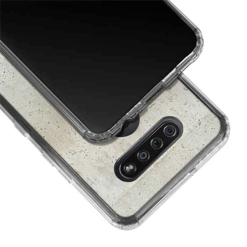Natural White Concrete LG K51/Q51 Clear Case