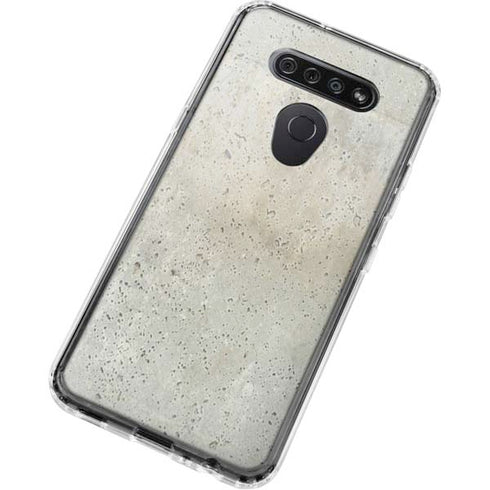 Natural White Concrete LG K51/Q51 Clear Case
