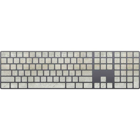 Natural White Concrete Magic Keyboard with Numeric Keypad Skin
