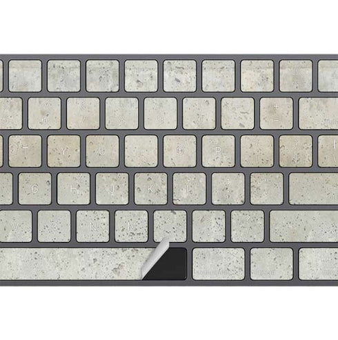 Natural White Concrete Magic Keyboard with Numeric Keypad Skin
