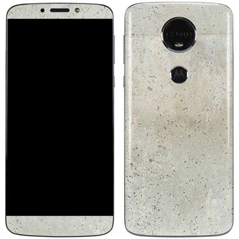 Natural White Concrete Moto E5 Plus Skin