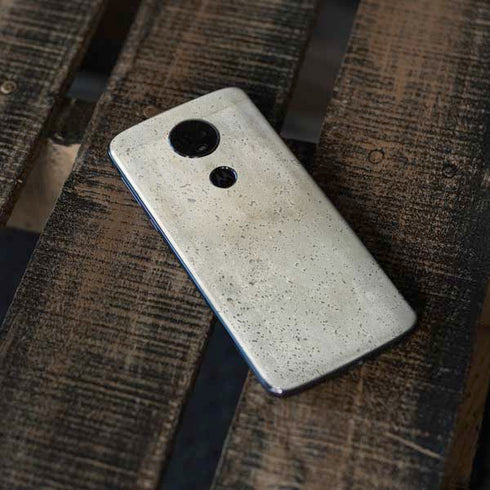 Natural White Concrete Moto E5 Plus Skin