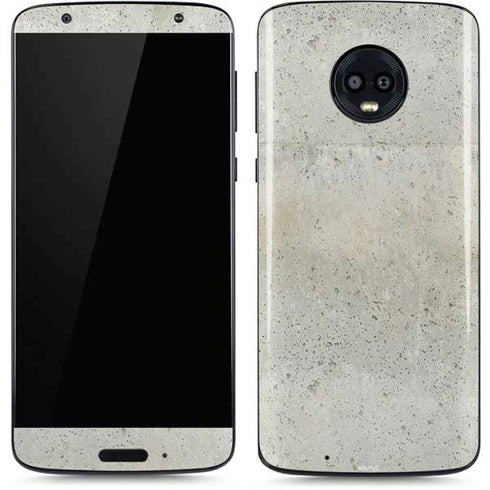 Natural White Concrete Moto G6 Skin