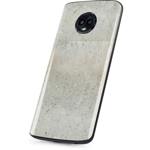 Natural White Concrete Moto G6 Skin