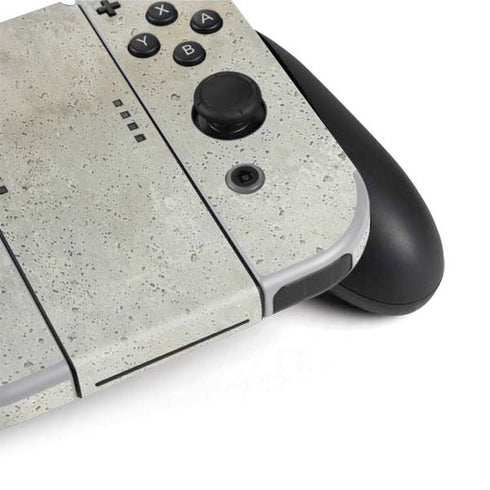 Natural White Concrete Nintendo Switch OLED (2021) Skin