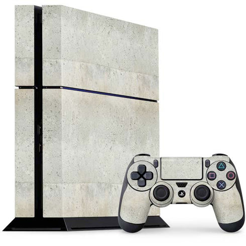 Natural White Concrete PS4 Console and Controller Bundle Skin