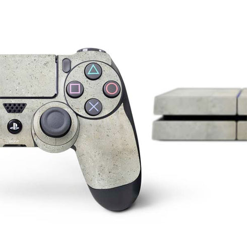 Natural White Concrete PS4 Console and Controller Bundle Skin