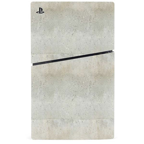 Natural White Concrete PS5 Slim Disk Bundle Skin