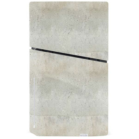 Natural White Concrete PS5 Slim Disk Console Skin