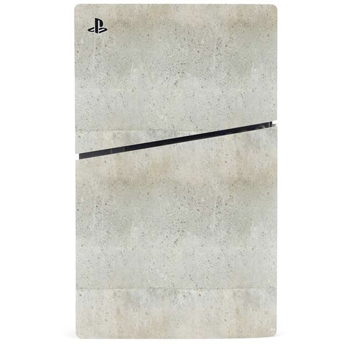 Natural White Concrete PS5 Slim Digital Edition Console Skin