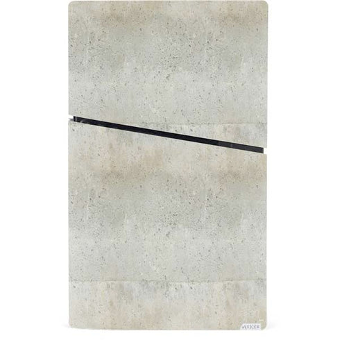 Natural White Concrete PS5 Slim Digital Edition Console Skin
