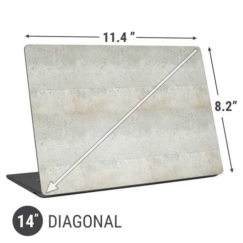 Natural White Concrete Universal Laptop 14in (11.4 x 8.2in) Skin