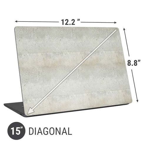 Natural White Concrete Universal Laptop 15in (12.2 x 8.8in) Skin