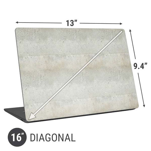 Natural White Concrete Universal Laptop 16in (13 x 9.4in) Skin