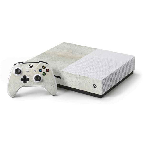 Natural White Concrete Xbox One S Console and Controller Bundle Skin
