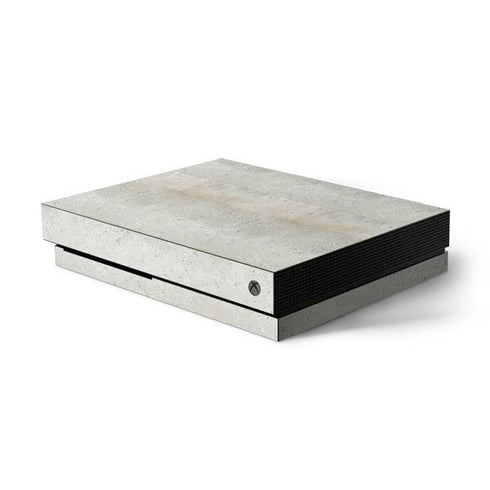 Natural White Concrete Xbox One X Console Skin