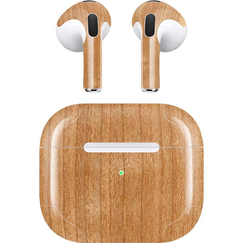 Natural Wood Apple AirPods (3rd Gen 2021) Skin