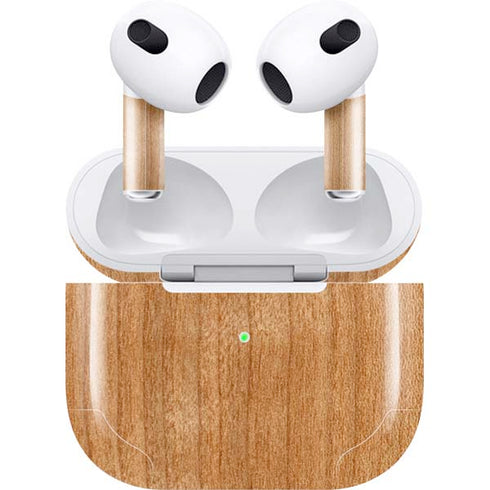 Natural Wood Apple AirPods (3rd Gen 2021) Skin