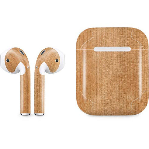 Natural Wood Apple AirPods Skin