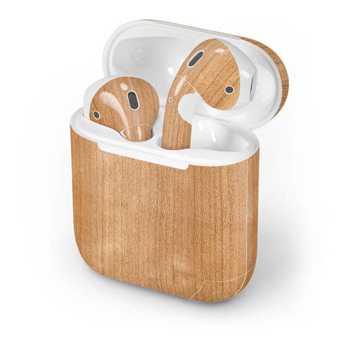 Natural Wood Apple AirPods Skin