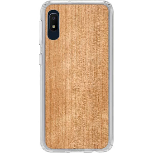 Natural Wood Galaxy A10e Clear Case