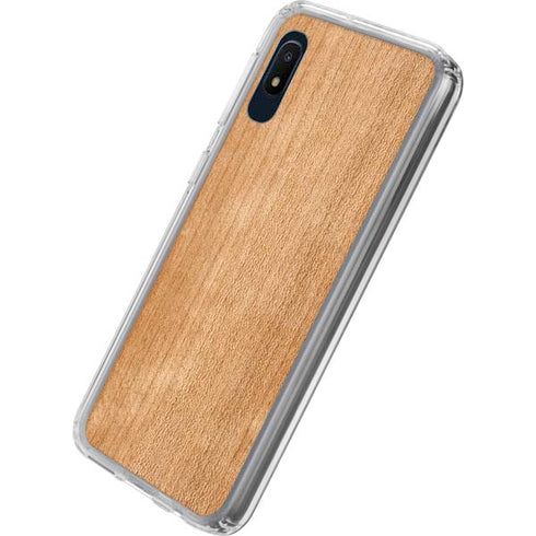 Natural Wood Galaxy A10e Clear Case