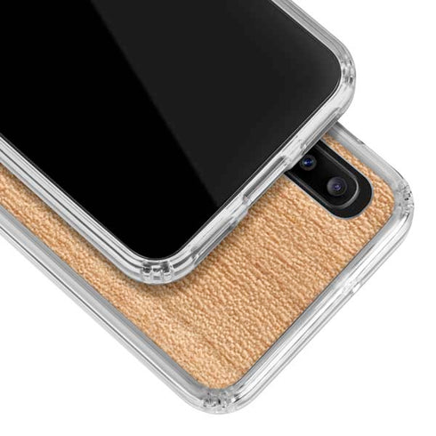 Natural Wood Galaxy A20 Clear Case