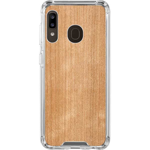 Natural Wood Galaxy A30 Clear Case