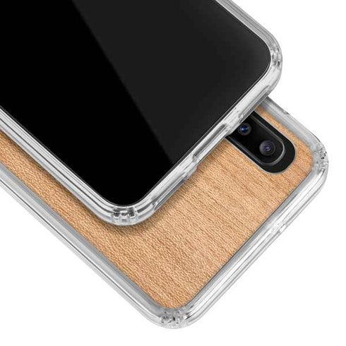 Natural Wood Galaxy A30 Clear Case