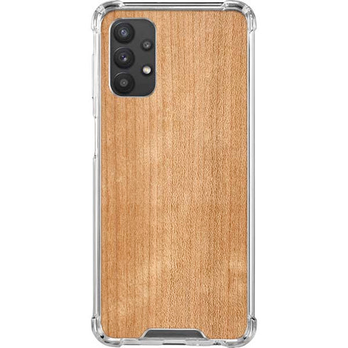Natural Wood Galaxy A32 5G Clear Case