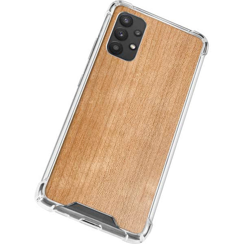 Natural Wood Galaxy A32 5G Clear Case