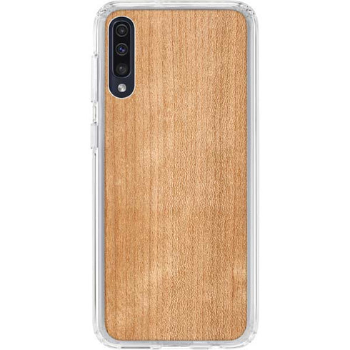 Natural Wood Galaxy A50 Clear Case