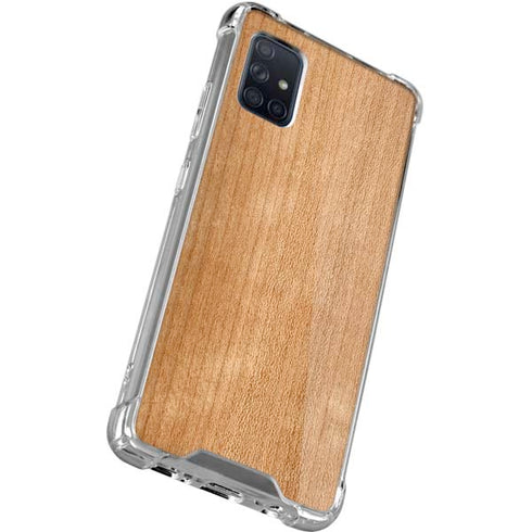 Natural Wood Galaxy A71 5G Clear Case
