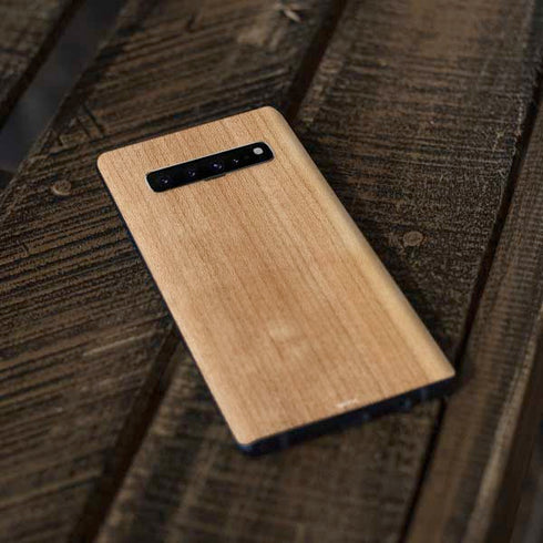 Natural Wood Galaxy S10 Plus Skin