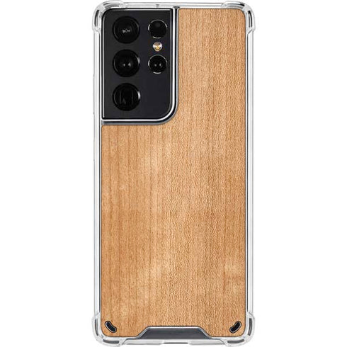 Natural Wood Galaxy S21 Ultra 5G Clear Case