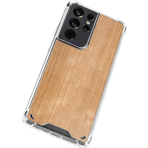 Natural Wood Galaxy S21 Ultra 5G Clear Case