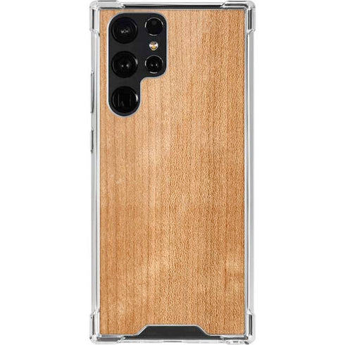 Natural Wood Galaxy S22 Ultra Clear Case