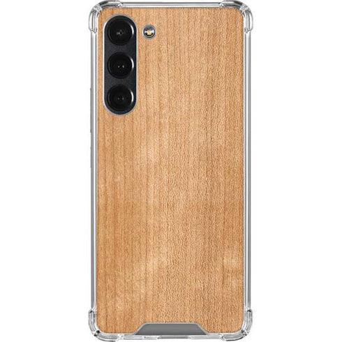 Natural Wood Galaxy S23 Plus Clear Case