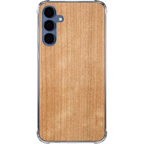 Natural Wood Galaxy S24 Clear Case