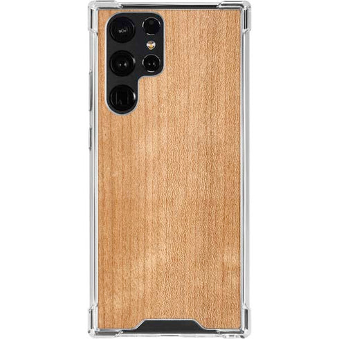 Natural Wood Galaxy S24 Ultra Clear Case
