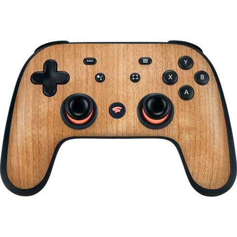 Natural Wood Google Stadia Controller Skin