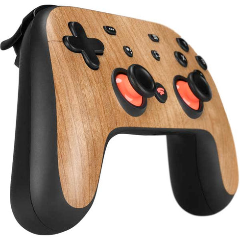 Natural Wood Google Stadia Controller Skin